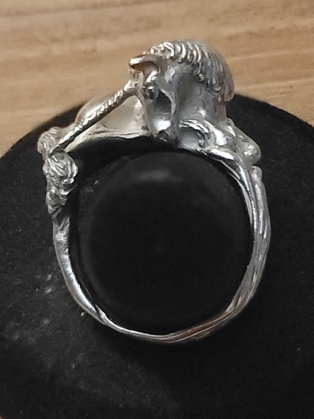 Sterling Silver Unicorn Wrap Ring - Silver Fantasy Band